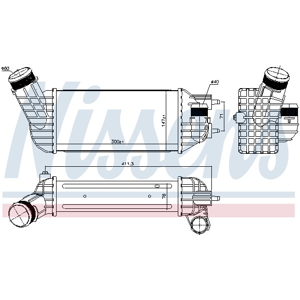 Слика на интеркулер NISSENS 96573 за Citroen C4 Picasso UD 2.0 HDi 150 - 150 коњи дизел