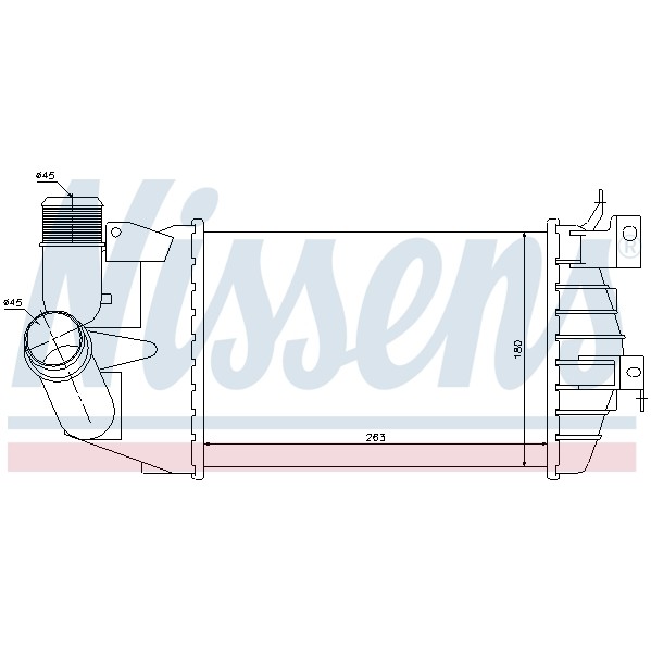 Слика на интеркулер NISSENS 96587 за Opel Astra H GTC 1.9 CDTI - 120 коњи дизел