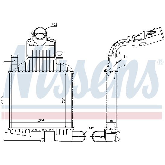 Слика на интеркулер NISSENS 96591 за Opel Zafira (A05) 1.8 - 140 коњи бензин