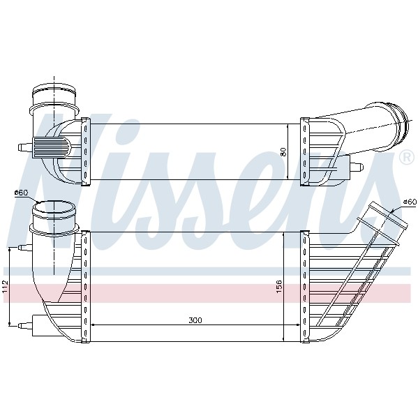 Слика на интеркулер NISSENS 96609 за Fiat Scudo 270 2.0 D Multijet 4x4 - 120 коњи дизел