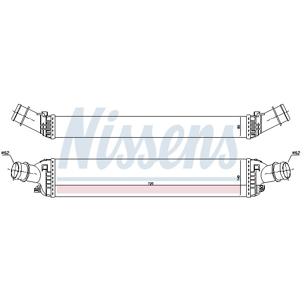 Слика на интеркулер NISSENS 96618 за Audi A6 Sedan (4G2, C7) 3.0 TDI - 204 коњи дизел