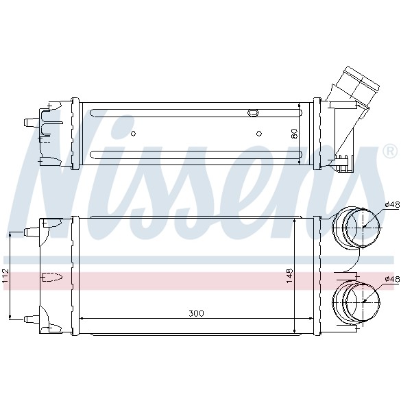 Слика на интеркулер NISSENS 96627 за Citroen C4 Coupe LA 1.6 HDi - 109 коњи дизел