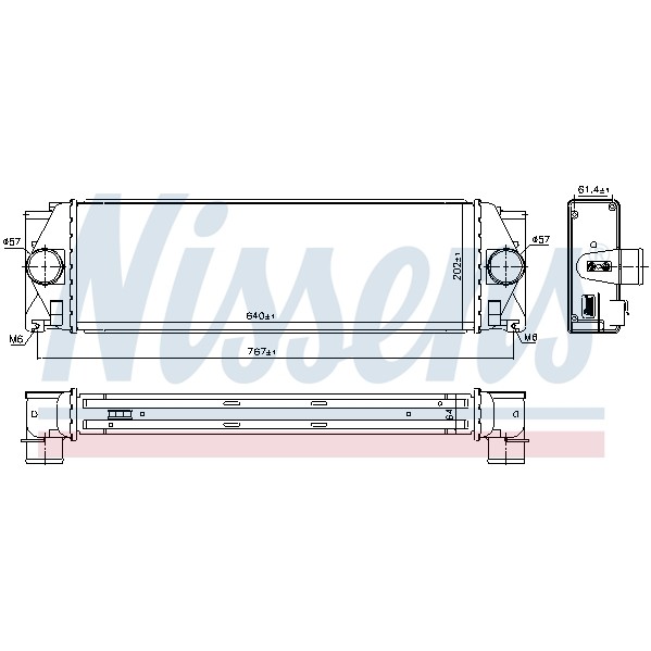 Слика на интеркулер NISSENS 96628 за Opel Vectra B Estate 2.0 i 16V - 136 коњи бензин