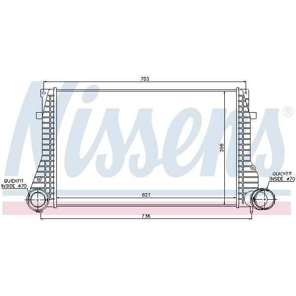 Слика на интеркулер NISSENS 96633 за Seat Toledo 2 Saloon (1M2) 1.9 TDI - 150 коњи дизел