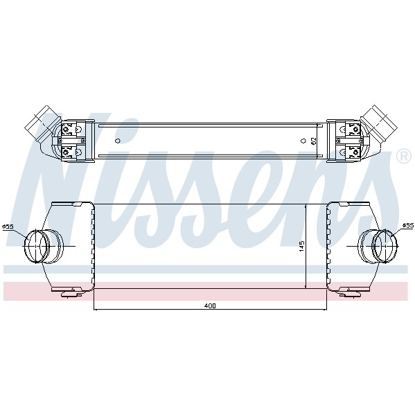 Слика на интеркулер NISSENS 96641 за Ford Transit BOX 2.4 TDCi - 100 коњи дизел