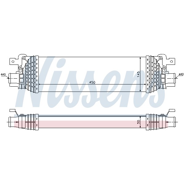 Слика на интеркулер NISSENS 96643 за Ford Fusion (ju) 1.6 TDCi - 90 коњи дизел