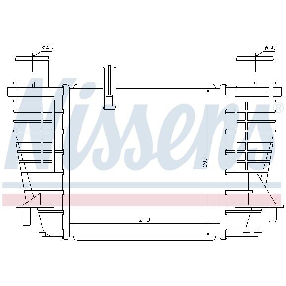 Слика на интеркулер NISSENS 96645 за Renault Clio 3 1.5 dCi (BR1C, CR1C) - 103 коњи дизел