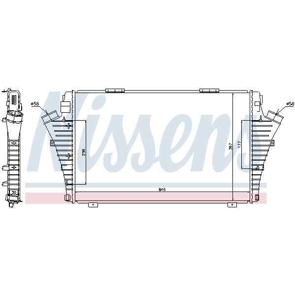 Слика на интеркулер NISSENS 96646 за CADILLAC BLS Sedan 1.9 D - 180 коњи дизел