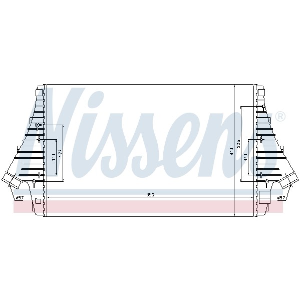 Слика на интеркулер NISSENS 96647 за Hyundai Pony (X-2) 1.5 - 72 коњи бензин