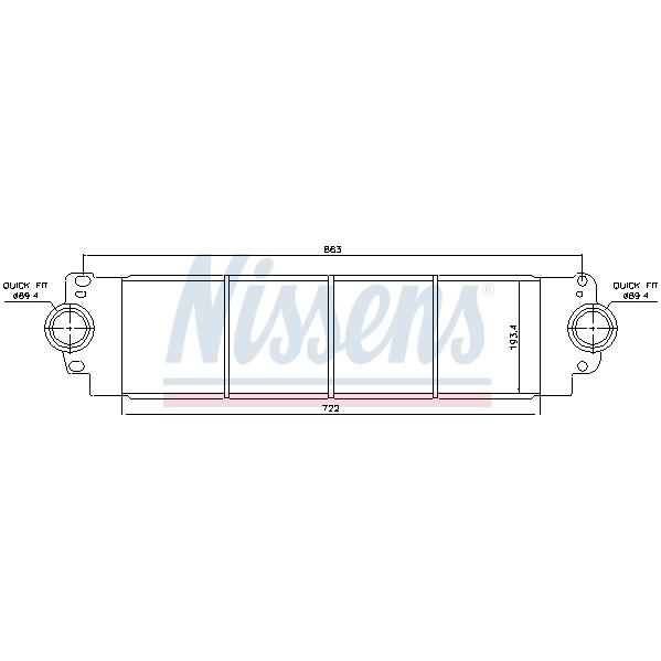 Слика на интеркулер NISSENS 96683 за VW Multivan 6 (SGF, SGM, SGN) 2.0 TDI - 140 коњи дизел