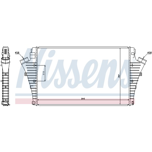 Слика на интеркулер NISSENS 96684 за Saab 9-3 Convertible (YS3F) 1,8t - 150 коњи бензин