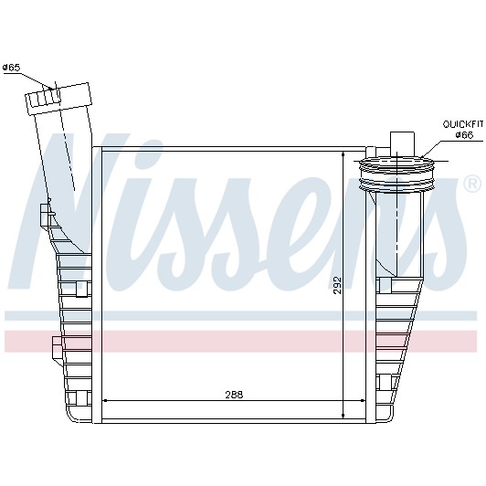 Слика на интеркулер NISSENS 96688 за VW Touareg (7L) 5.0 V10 TDI - 313 коњи дизел