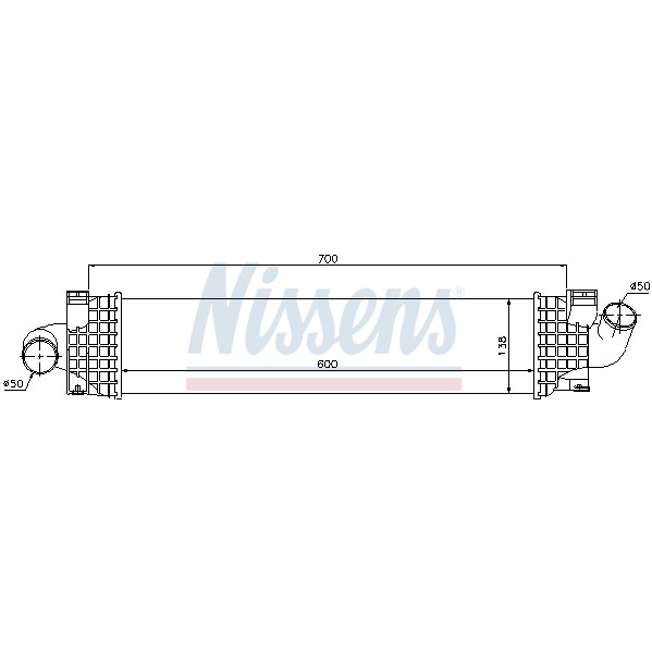 Слика на интеркулер NISSENS 96689 за Ford Focus 2 Estate (daw) 2.0 TDCi - 136 коњи дизел