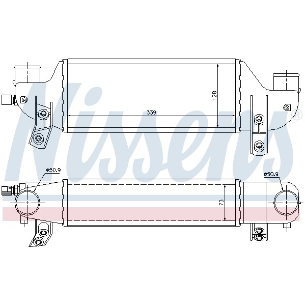 Слика на интеркулер NISSENS 96693 за Ford Focus (daw,dbw) 1.8 TDCi - 115 коњи дизел