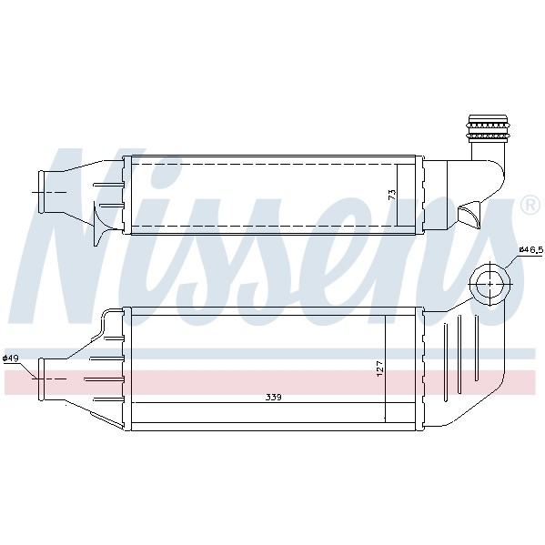 Слика на интеркулер NISSENS 96694 за Ford Mondeo 2 Clipper (BNP) 1.8 TD - 90 коњи дизел