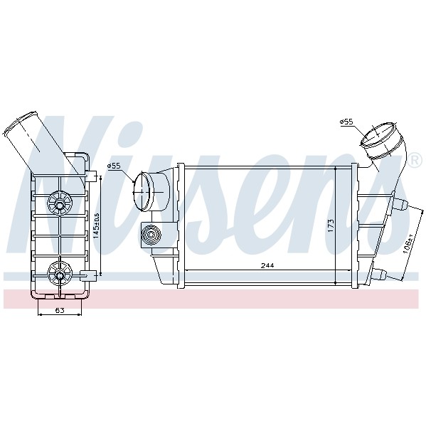 Слика на интеркулер NISSENS 96698 за Alfa Romeo 147 (937) Hatchback 1.9 JTD 16V - 140 коњи дизел