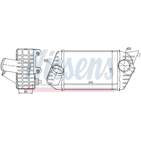 Слика на интеркулер NISSENS 96700 за Fiat Stilo Multi Wagon 192 1.9 JTD - 126 коњи дизел