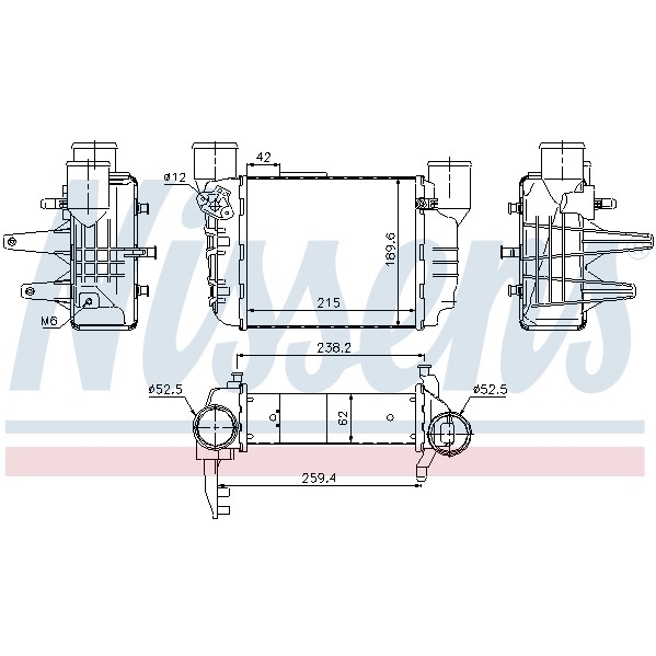 Слика на интеркулер NISSENS 96709 за Audi A4 Sedan (8E2, B6) 1.8 T - 150 коњи бензин