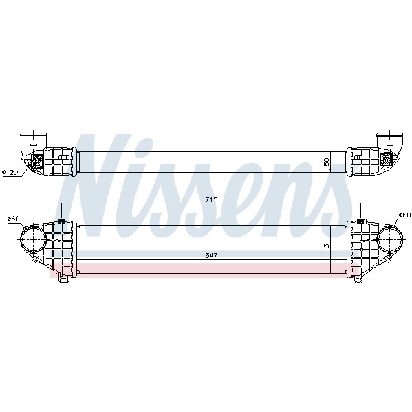 Слика на интеркулер NISSENS 96722 за Volvo C30 T5 - 230 коњи бензин