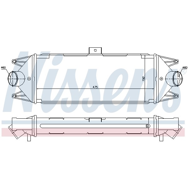 Слика на интеркулер NISSENS 96727 за камион Iveco Daily 2 Bus Box 2.8 CNG - 106 коњи компресиран природен газ (метан)