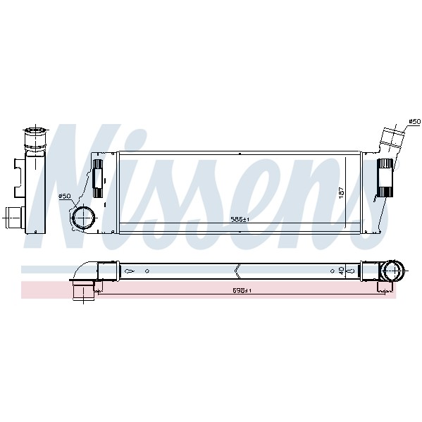 Слика на интеркулер NISSENS 96728 за Renault Megane 2 Saloon 1.9 dCi - 131 коњи дизел