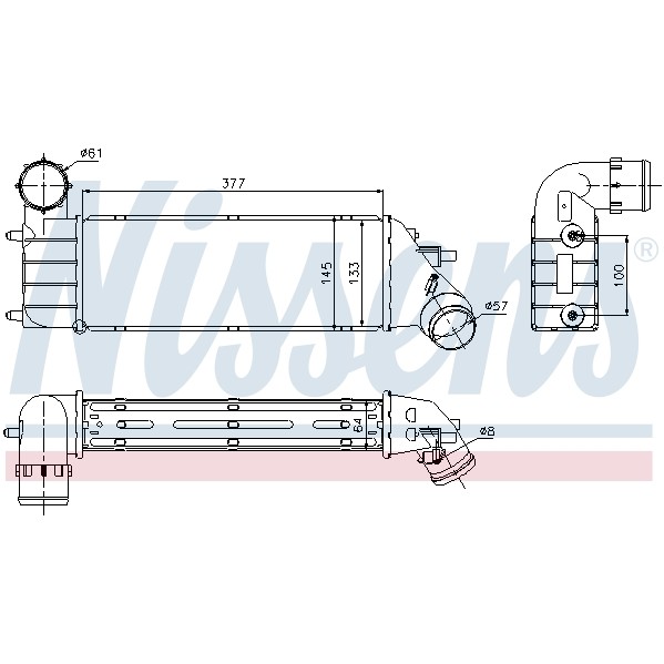 Слика на интеркулер NISSENS 96766 за Citroen C8 EA,EB 2.0 HDi - 109 коњи дизел