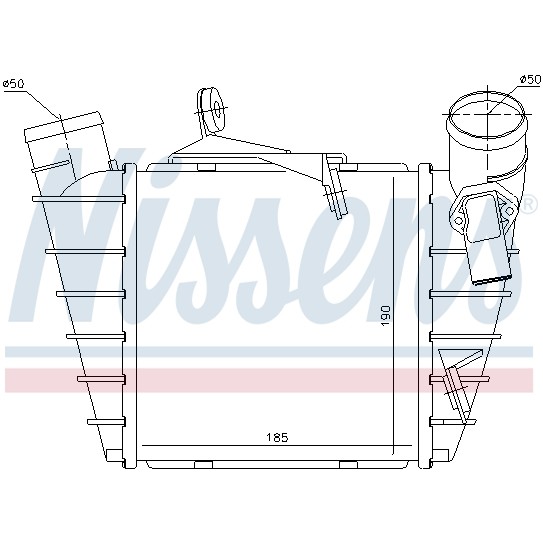 Слика на интеркулер NISSENS 96770 за Daihatsu Charade MK2 G11,G30 1.0 D (G30) - 37 коњи дизел