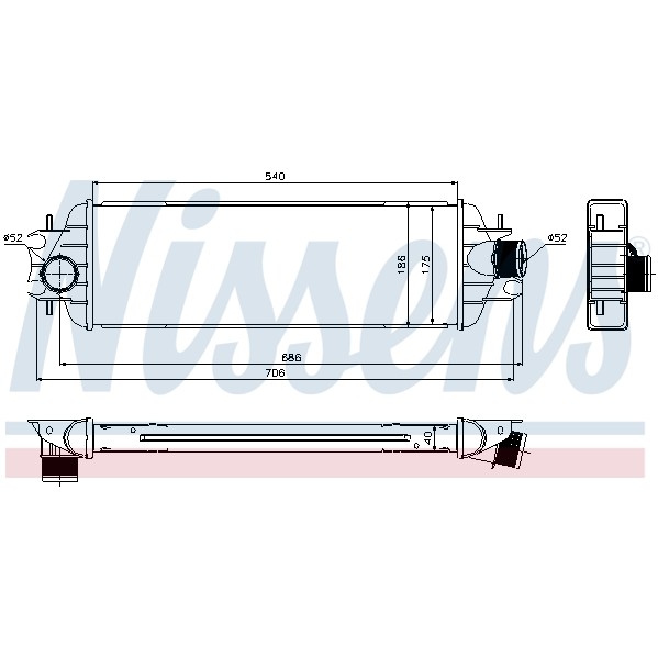 Слика на интеркулер NISSENS 96775 за Subaru Justy 1 (KAD) 1000 - 50 коњи бензин