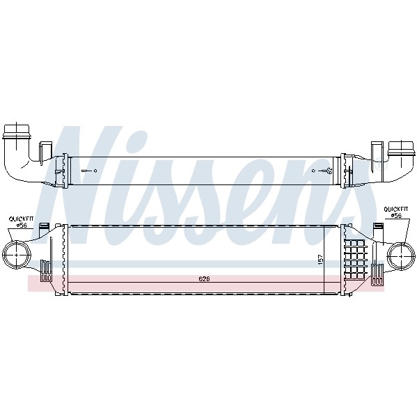 Слика на интеркулер NISSENS 96784 за Mercedes E-class Saloon (w210) E 320 (210.055) - 220 коњи бензин