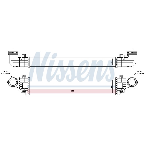 Слика на интеркулер NISSENS 96785 за Mercedes E-class Saloon (w211) E 350 (211.056) - 272 коњи бензин