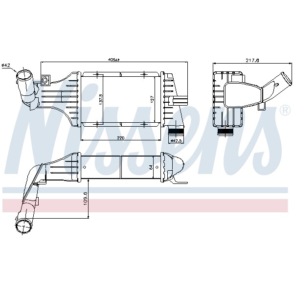 Слика на интеркулер NISSENS 96789 за Opel Astra G Hatchback 2.2 DTI - 125 коњи дизел