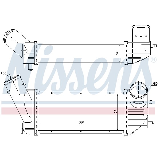 Слика на интеркулер NISSENS 96790 за Peugeot Ranch Box (5) 2.0 HDi - 90 коњи дизел