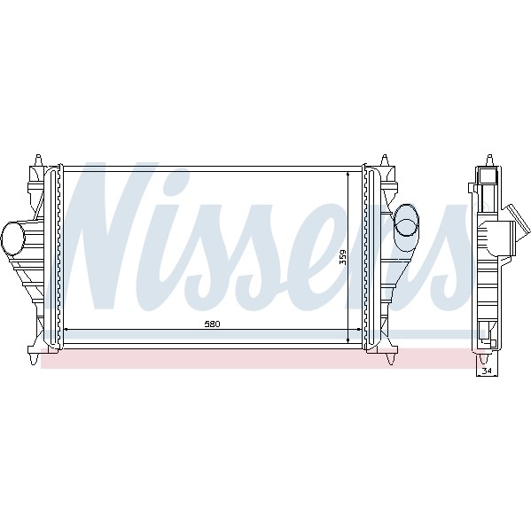 Слика на интеркулер NISSENS 96838 за Citroen Xantia X1 1.9 Turbo D - 90 коњи дизел