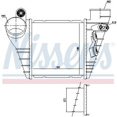 Слика на интеркулер NISSENS 96847 за Seat Toledo 2 Saloon (1M2) 1.8 20VT - 180 коњи бензин