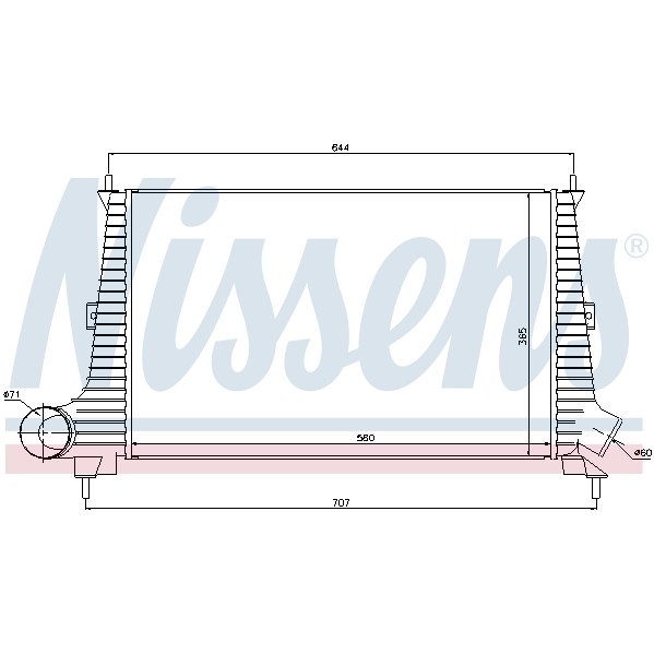 Слика на интеркулер NISSENS 96891 за Saab 9-5 Station Wagon (ys3e) 2.0 t Biopower - 179 коњи Бензин/Етанол