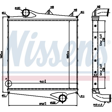 Слика на интеркулер NISSENS 96961 за камион Volvo FH 12/380 - 379 коњи дизел