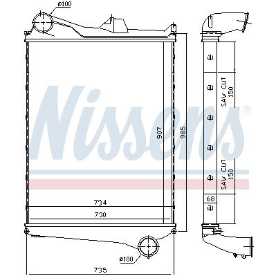 Слика на интеркулер NISSENS 97006 за камион Volvo FM 12/340 - 340 коњи дизел