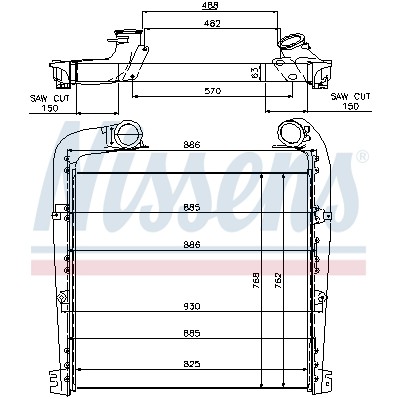 Слика на интеркулер NISSENS 97029 за камион Scania P,G,R,T Series R 520 - 80 коњи дизел