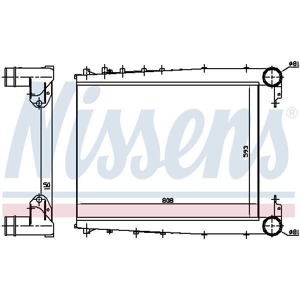 Слика на интеркулер NISSENS 97070 за камион Renault Kerax 420.26 - 412 коњи дизел