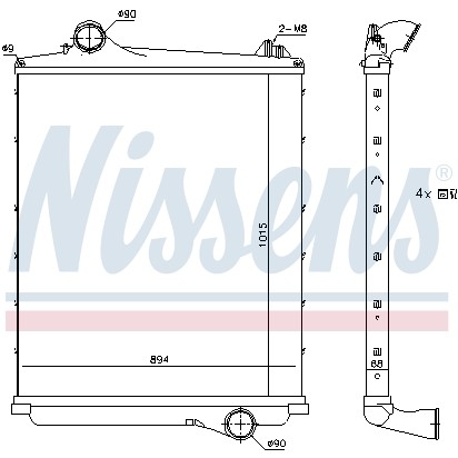 Слика на интеркулер NISSENS 97082 за камион Volvo FH 460 - 460 коњи дизел