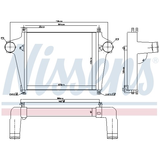 Слика на интеркулер NISSENS 97095 за камион DAF CF 65 FA 65.290 - 286 коњи дизел