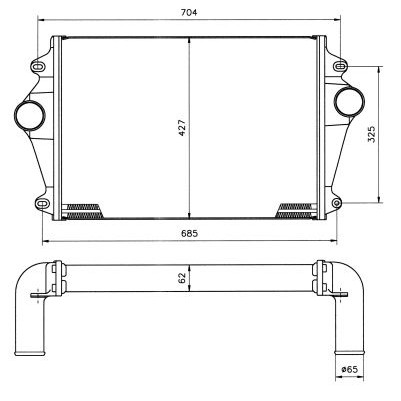 Слика на интеркулер NRF 30036 за камион MAN M 90 24.272 FNL,24.272 FVL - 269 коњи дизел