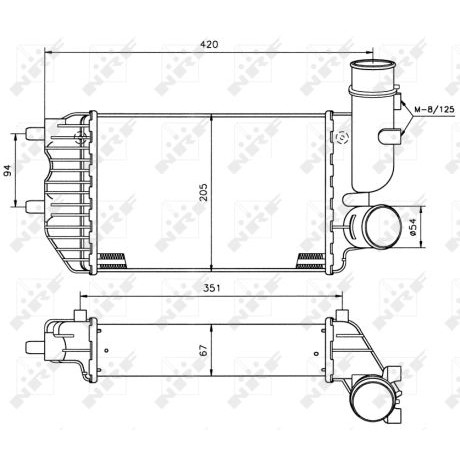 Слика на интеркулер NRF 30066A за Fiat Ducato BOX 230L 2.8 TD 4x4 - 122 коњи дизел