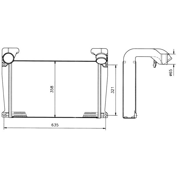 Слика на интеркулер NRF 30093 за камион MAN L2000 8.153 LC,8.153 LLC - 155 коњи дизел