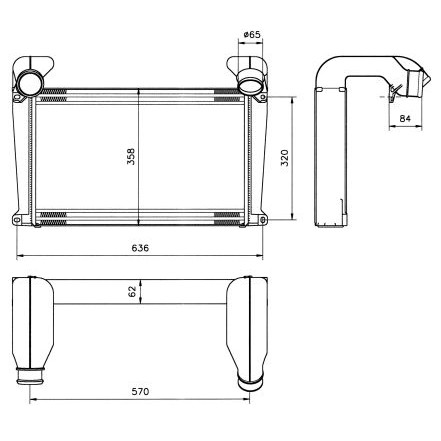 Слика на интеркулер NRF 30099 за камион MAN L2000 10.153 LK - 155 коњи дизел