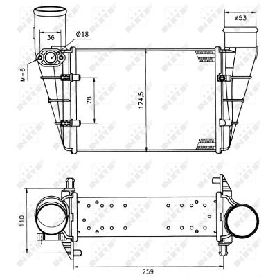 Слика на интеркулер NRF 30127A за VW Transporter 6 Bus (SGB, SGG, SGJ) 2.0 TDI 4motion - 204 коњи дизел