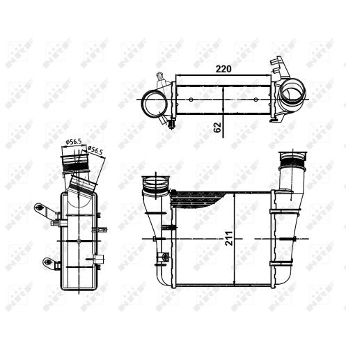 Слика на интеркулер NRF 30148A за Toyota Camry (CV1,XV1,V1) 2.2 (SXV10) - 136 коњи бензин