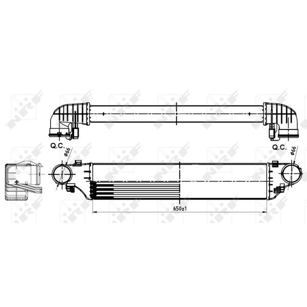 Слика на интеркулер NRF 30164A за Suzuki Alto 3 (EF) 1.0 - 53 коњи бензин