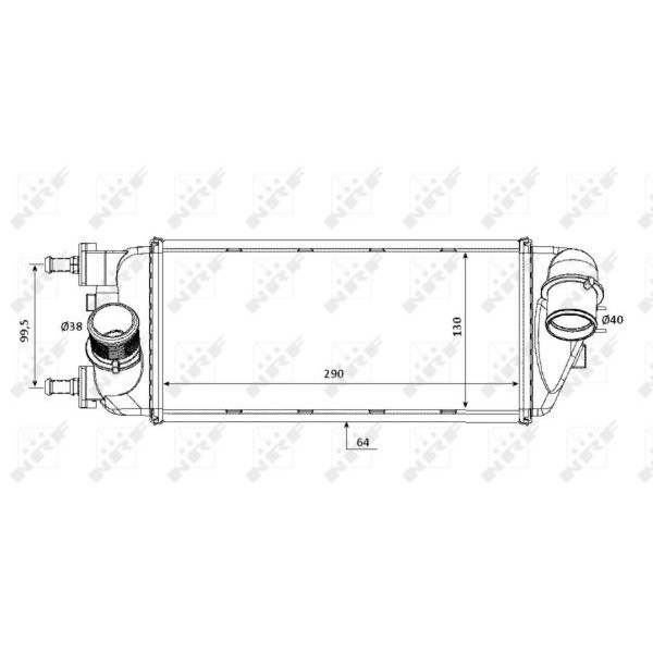 Слика на интеркулер NRF 30183 за Fiat Panda (312) 0.9 - 86 коњи бензин