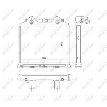 Слика на интеркулер NRF 30203 за камион MAN TGA 18.310, 18.320 FK, FLK, FK-L, FLRK - 310 коњи дизел